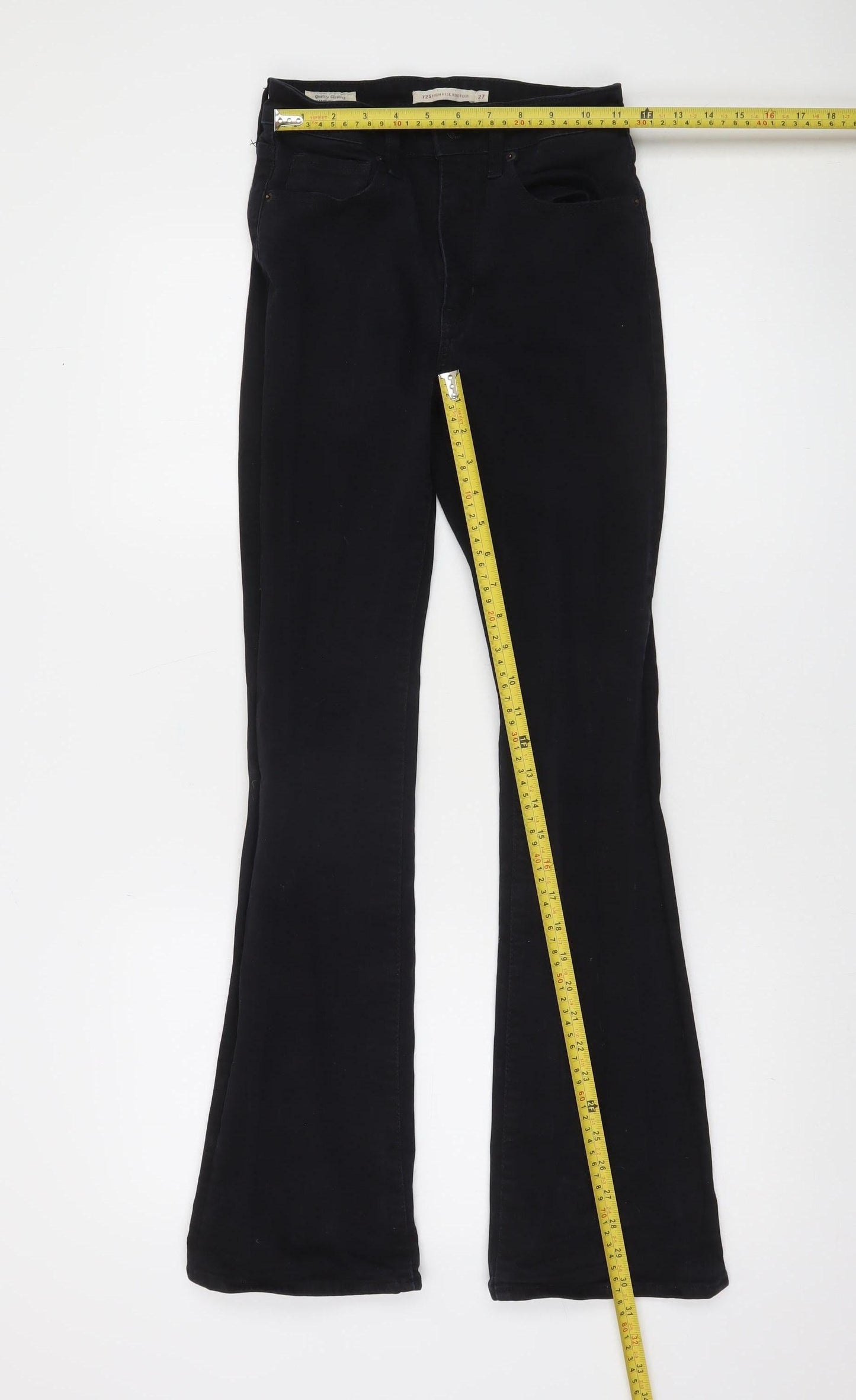 Levi's Women's Black 725 High Rise Bootcut Jeans Size 27