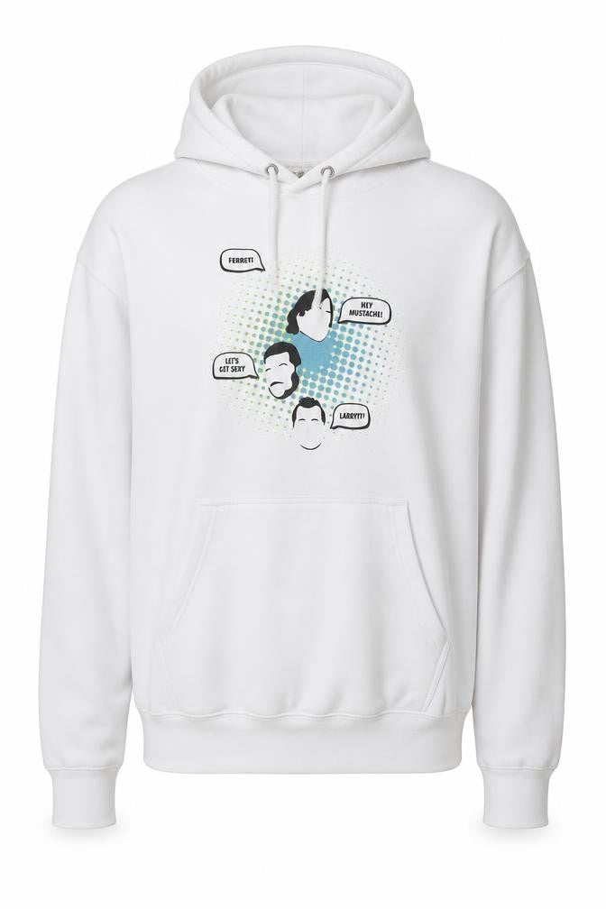 Casual Classics Men’s White 2XL Pullover Hoodie Graphic Print Funny Quote