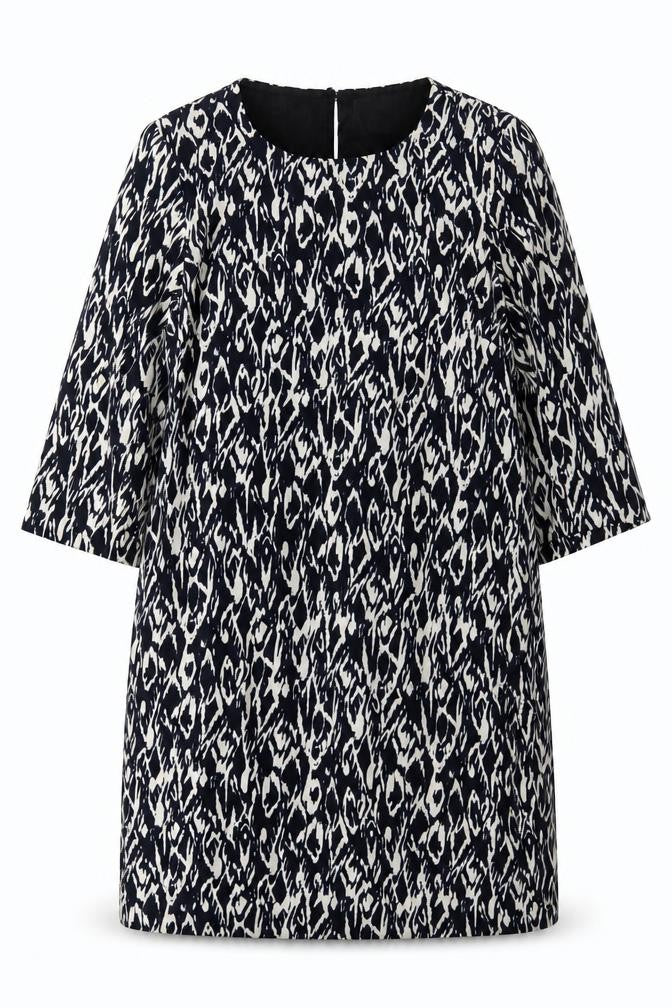 Windsmoor Women's Black Geometric Shift Dress Size 14