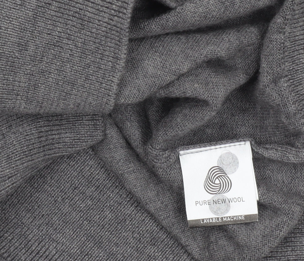 Lacoste Men's Grey Pure New Wool Crew Neck Jumper Size S