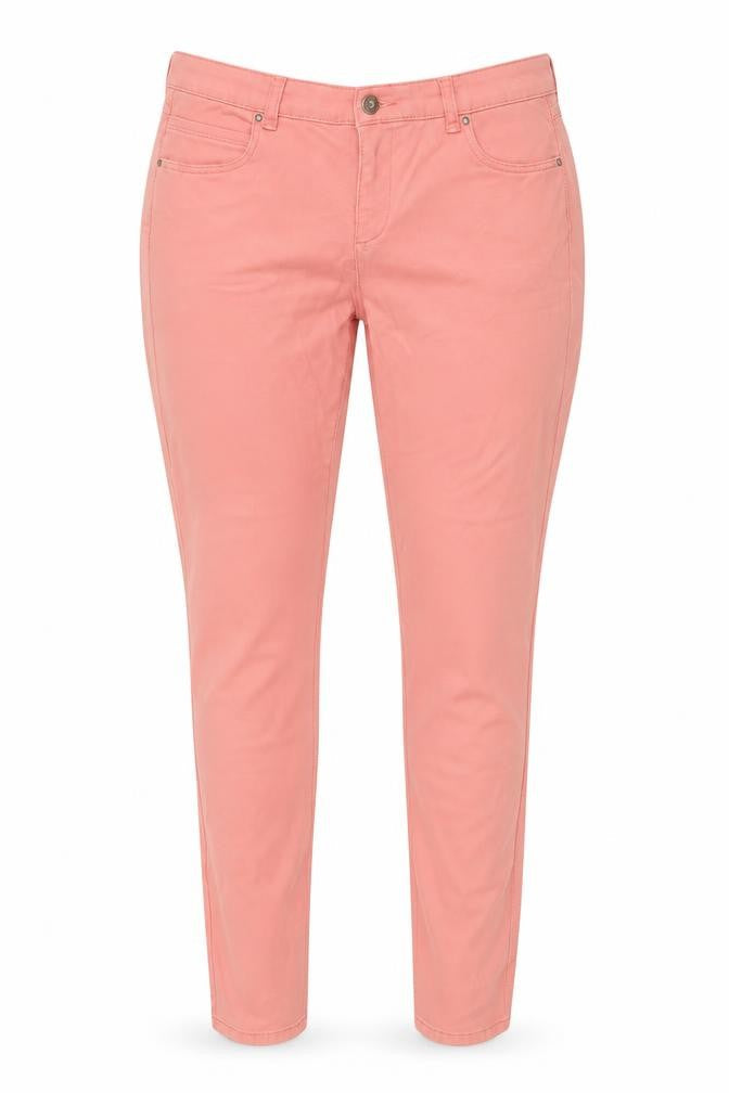Monsoon Women Pink Denim Jegging Trousers Size 14 Stretch Slim Fit
