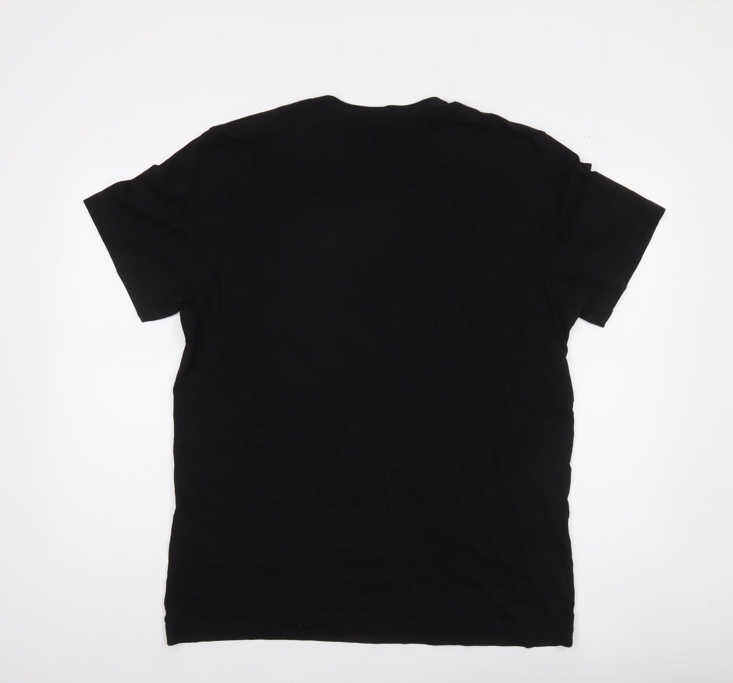 Hugo Boss Men's Black 2XL Crew Neck Cotton Logo T-Shirt
