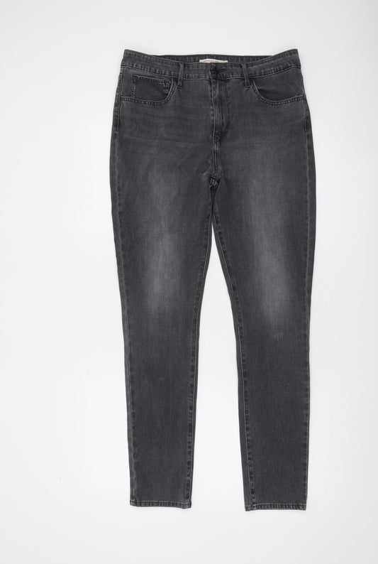Levi's Womens Grey 721 High Rise Skinny Jeans Size 31