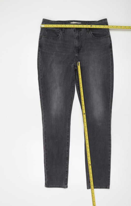 Levi's Womens Grey 721 High Rise Skinny Jeans Size 31