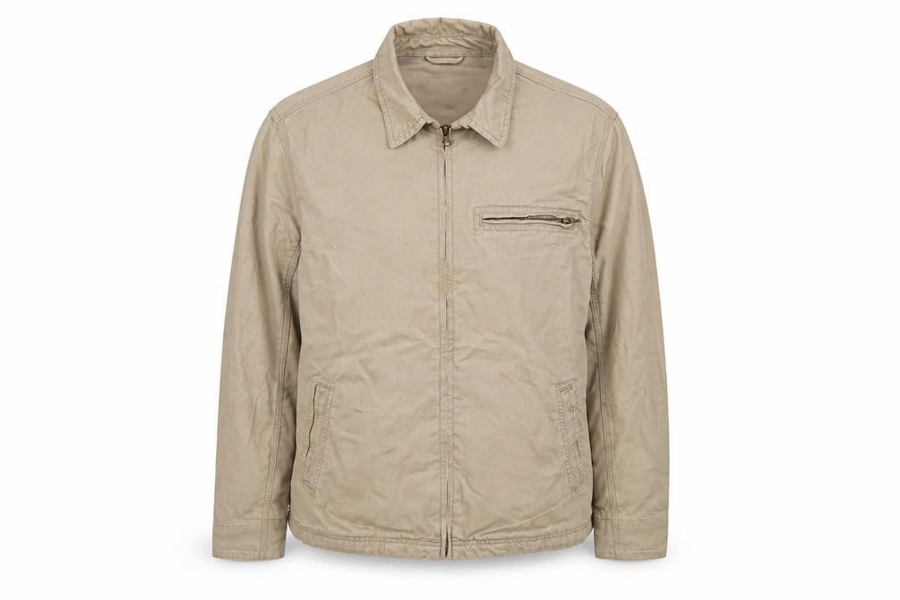 Hardcastle Weathercoats Men's Beige Cotton Full Zip Jacket M