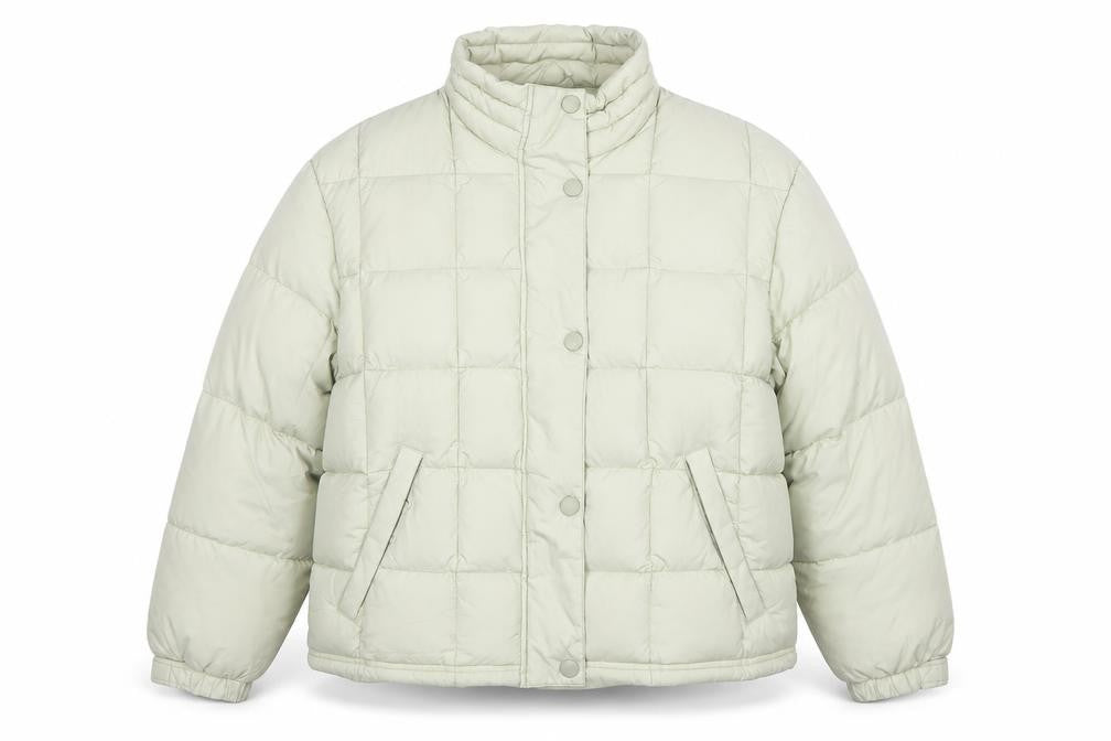 C&A Women Ivory Puffer Jacket Size 18-20 Quilted Winter Coat
