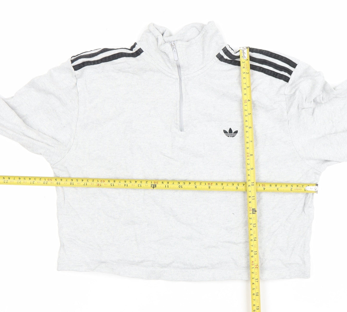 Adidas Women’s Grey 1/4 Zip Pullover Sweatshirt Size M