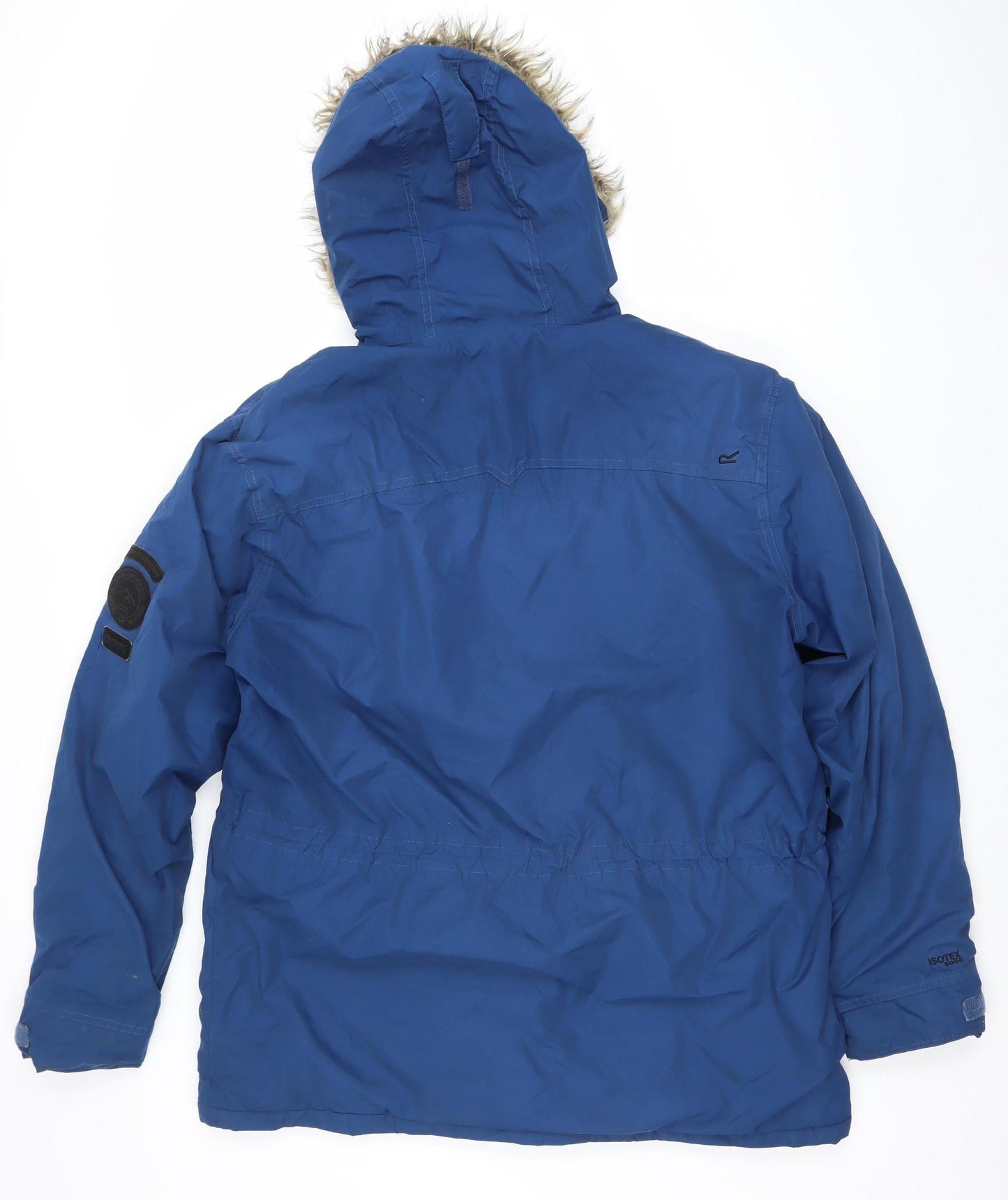 Regatta Women's Blue XL Long Parka Jacket Hooded Faux Fur Trim