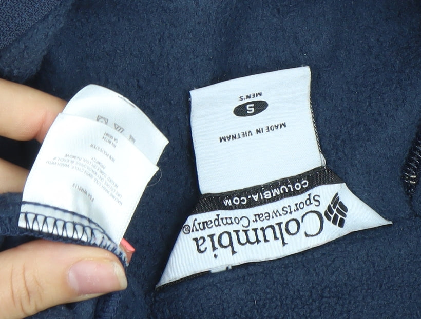 Columbia Men's Blue Fleece Full Zip Jacket Size S Regular Fit