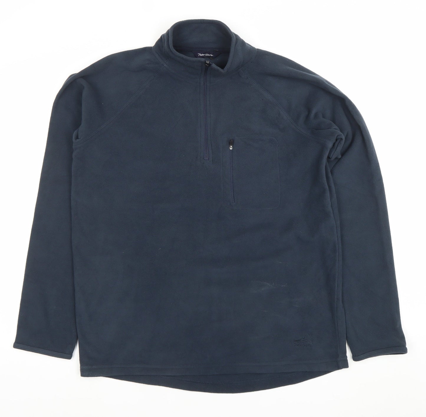 Peter Storm Men’s Blue Fleece Sweatshirt M 1/4 Zip Pullover Outdoor