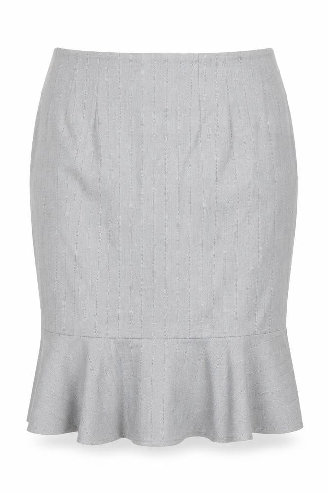 Marks and Spencer Women Grey Size 16 High Rise Ruffle Pencil Skirt