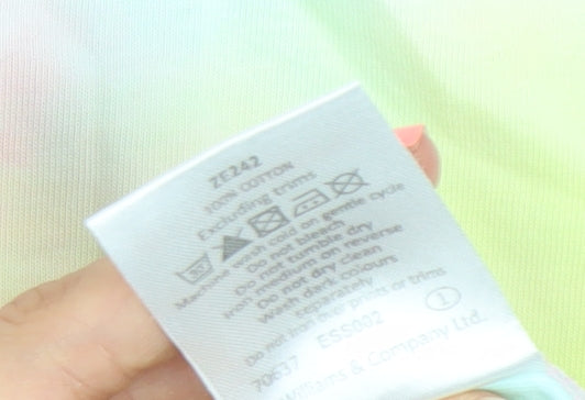 Ellesse Womens Multicoloured Tie-Dye Cotton T-Shirt UK 24