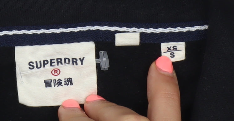 Superdry Men's Black XS 1/4 Zip Tokyo City Sweatshirt