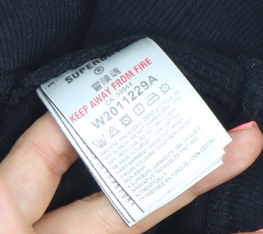 Superdry Men's Black XS 1/4 Zip Tokyo City Sweatshirt