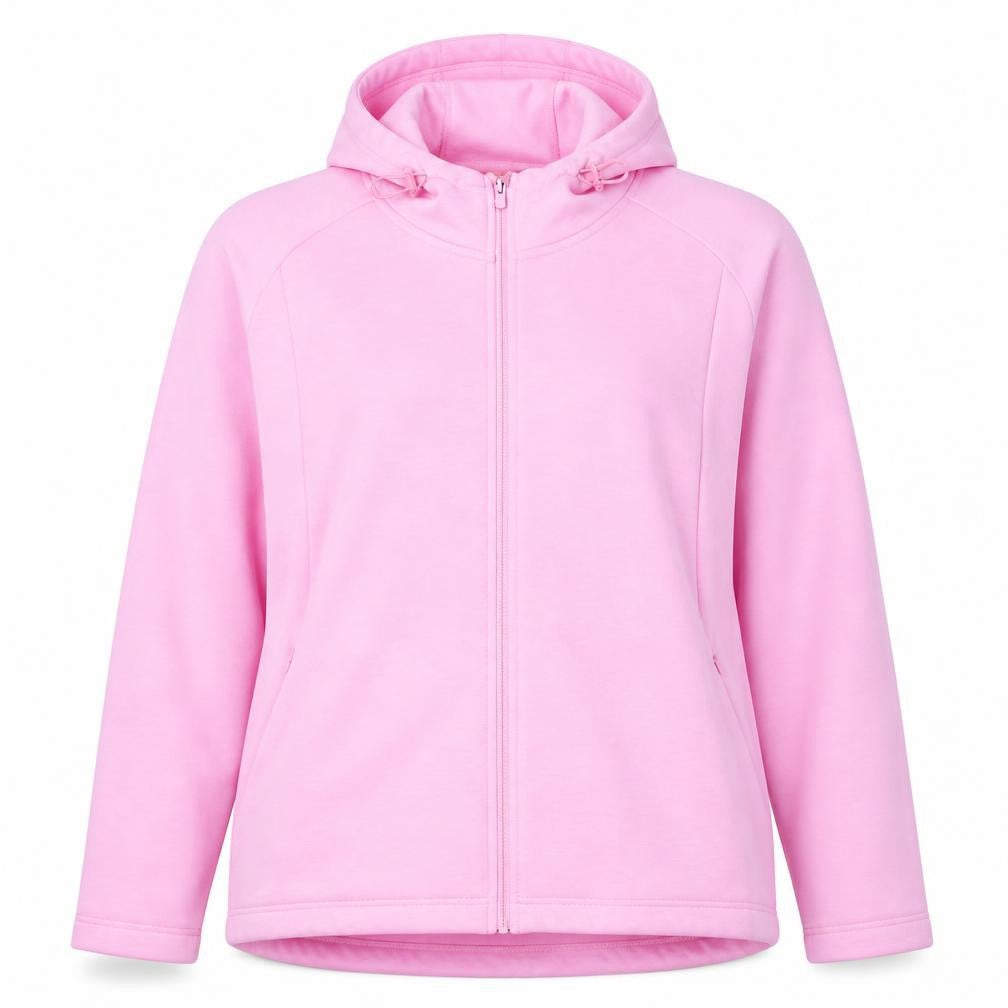 Front view of Dunnes Women Bright Pink Full Zip Hoodie XL Polyester Blend