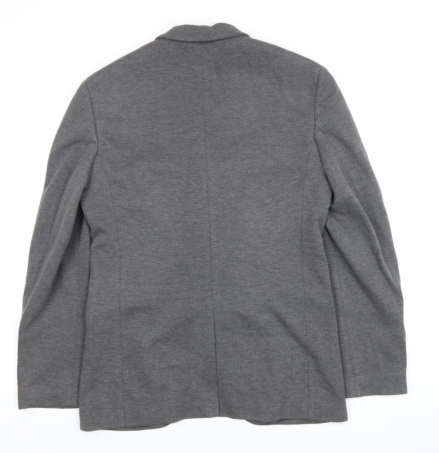 Mens 40 Chest Regular JACK & JONES Grey Two-Button Blazer