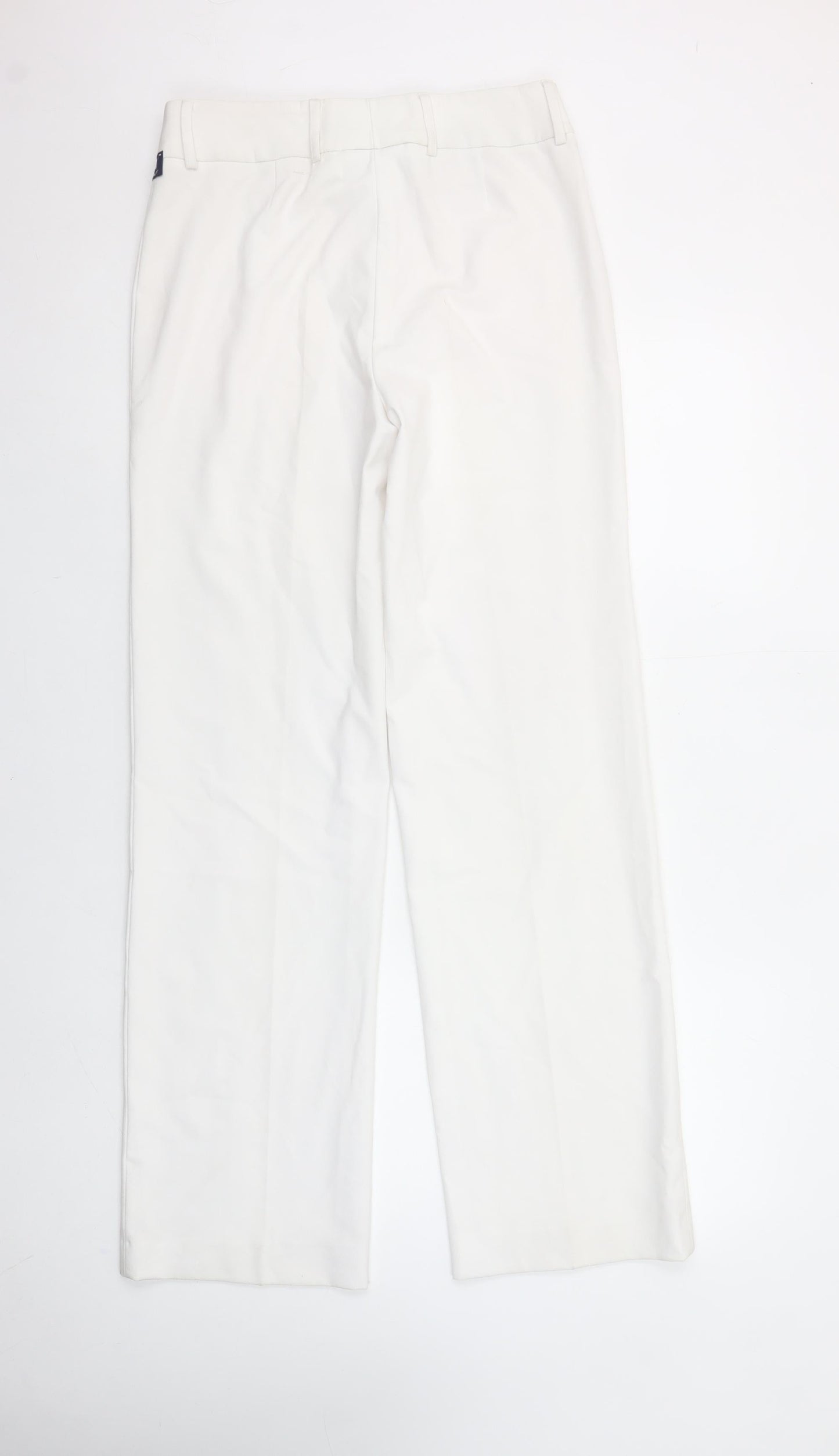 Robell Women White Elisa Stretch Trousers Size 10 Straight Leg