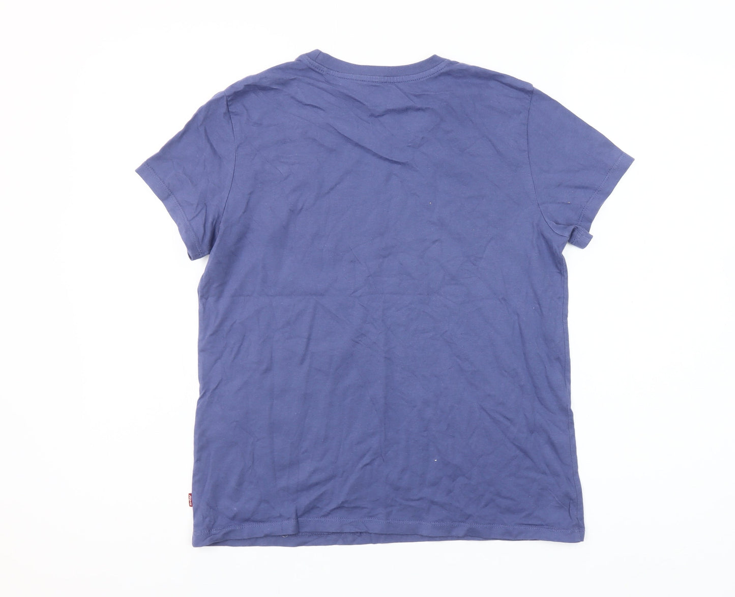 Levi's Women's Blue Cotton Crew Neck Short Sleeve T-Shirt Size S