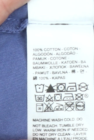 Levi's Women's Blue Cotton Crew Neck Short Sleeve T-Shirt Size S