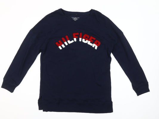 Tommy Hilfiger Men's Blue Cotton Long Sleeve Pyjama Top M