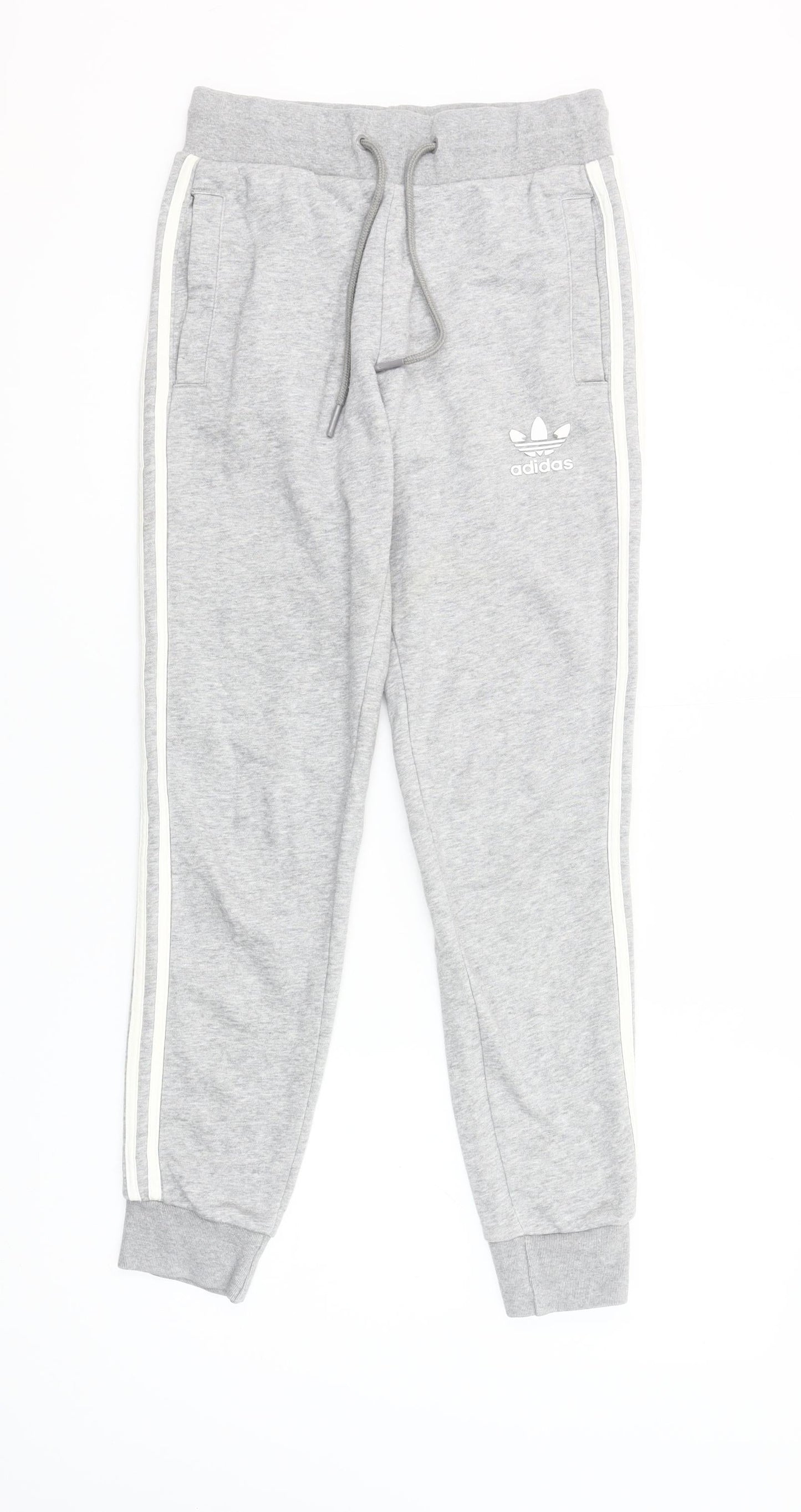Adidas Womens Grey Jogger Sweatpants Size 6 Elastic Waist Casual