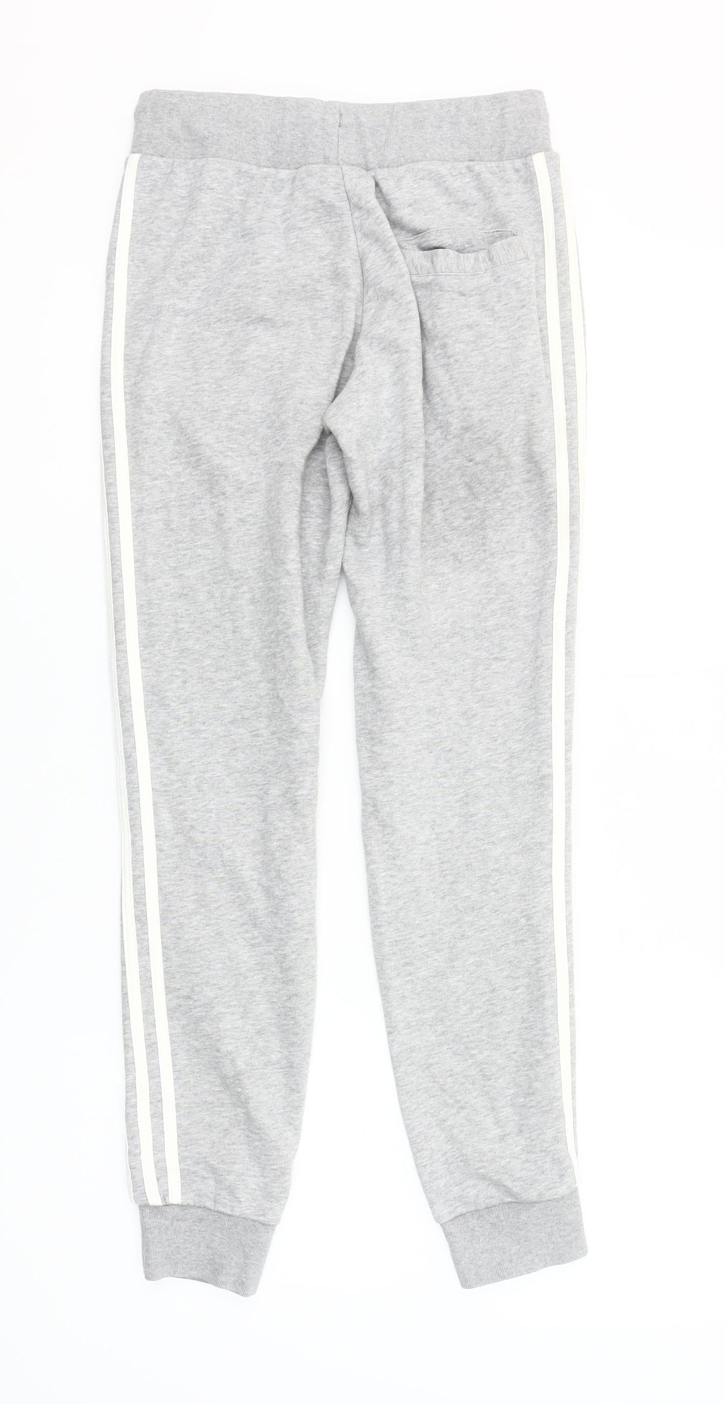 Adidas Womens Grey Jogger Sweatpants Size 6 Elastic Waist Casual