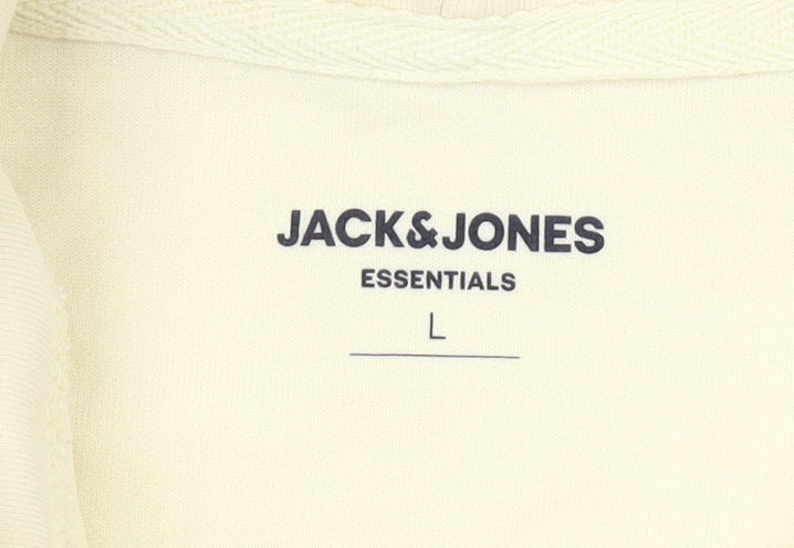Jack & Jones Men’s Beige Pullover Hoodie Size L Regular Fit