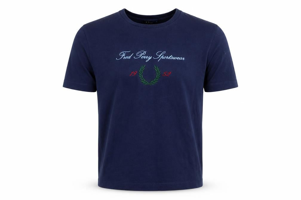 Mens UK Size M Fred Perry Blue  Cotton T-Shirt