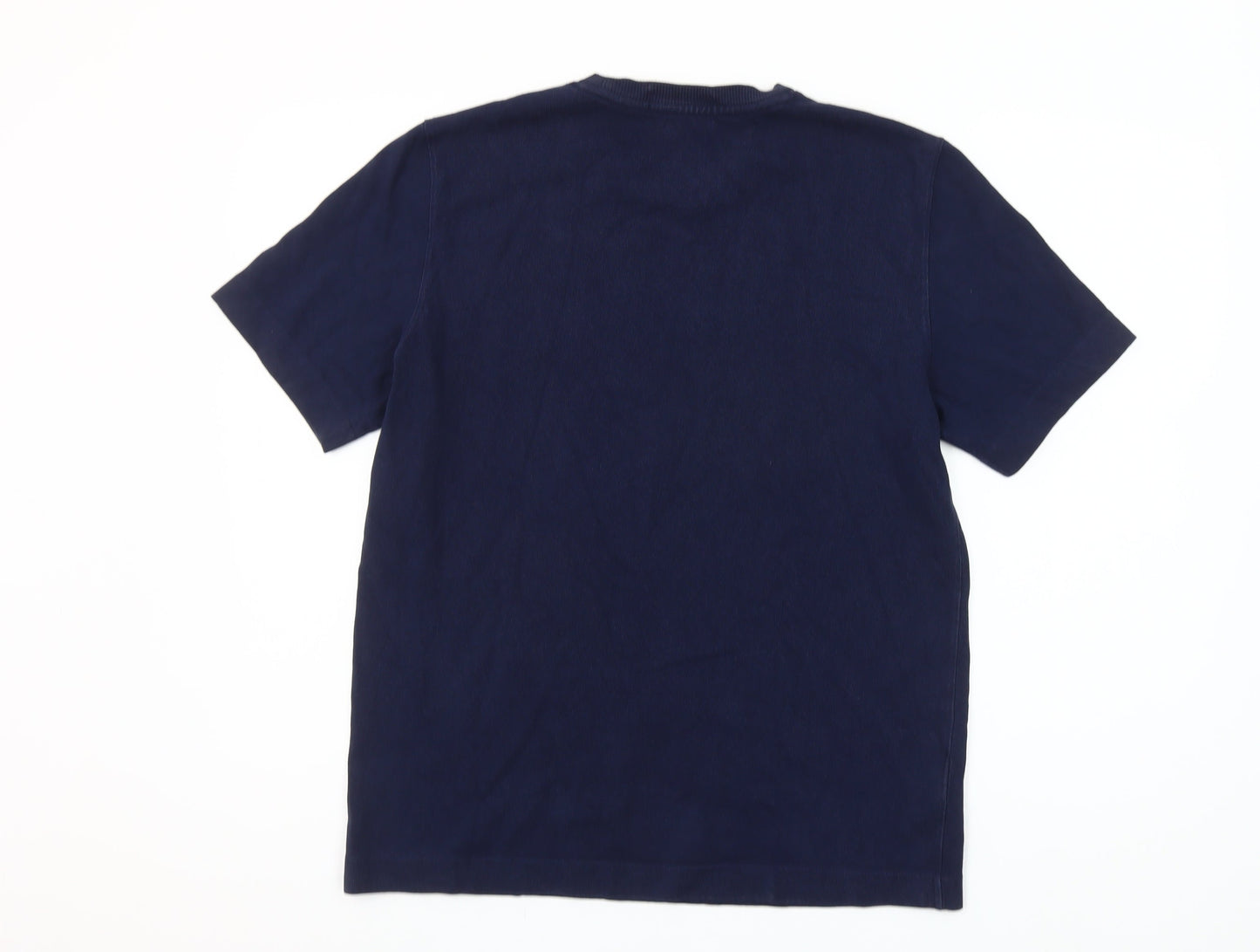 Fred Perry Men’s Blue Cotton Embroidered Sportswear T-Shirt M