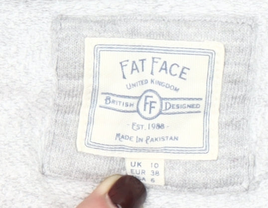 Fat Face Womens Grey Weekend Graphic Sweatshirt UK 10