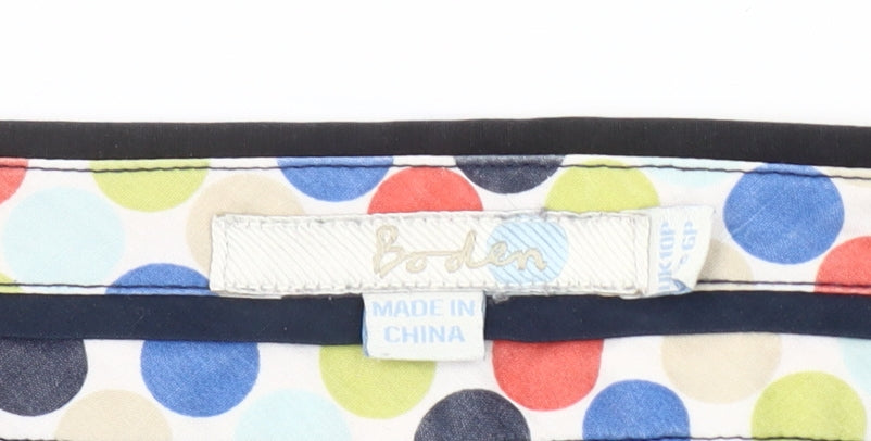 Boden Women's Black Slim Cropped Stretch Cotton Trousers Size 10R