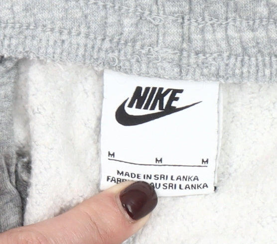 Nike Women’s Grey Fleece Sweatpants M Regular Fit Casual Trousers