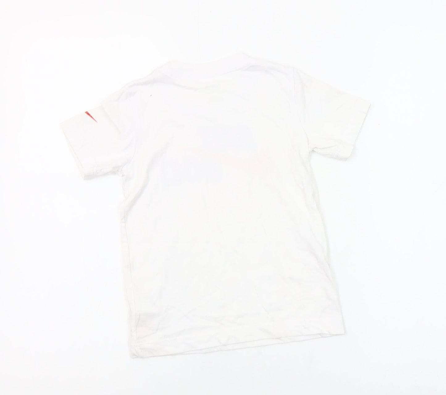 Nike Girls White Just Do It Graphic T-Shirt 5-6 Years Cotton Blend