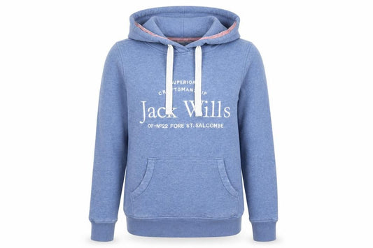 Womens UK 6 Regular Jack Wills Blue Pullover Hoodie