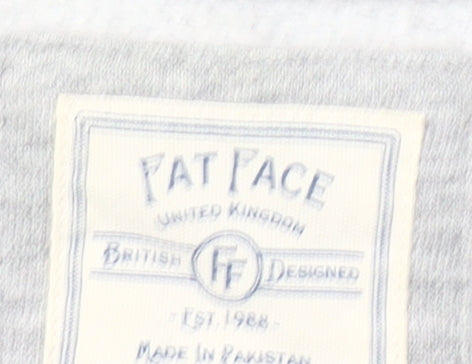 Fat Face Womens Grey Après Ski Pullover Sweatshirt M Cotton Blend