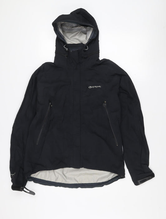 Sprayway Womens Black HydroLite Waterproof Hooded Jacket UK 12