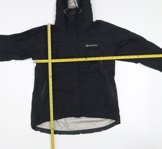 Sprayway Womens Black HydroLite Waterproof Hooded Jacket UK 12