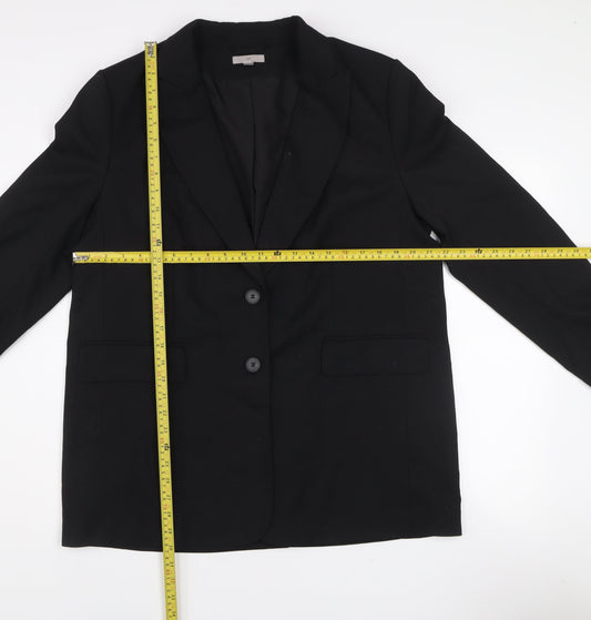 H&M Women's Black Two-Button Tailored Blazer Size M