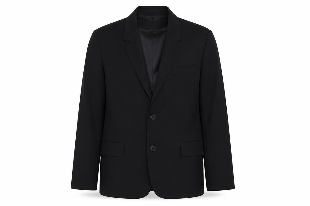 Front view of ASOS Design Women's Black Single-Breasted Blazer Jacket, size 38, Regular