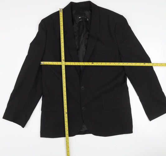 ASOS Design Women's Black Single-Breasted Blazer Jacket Size 38 Regular