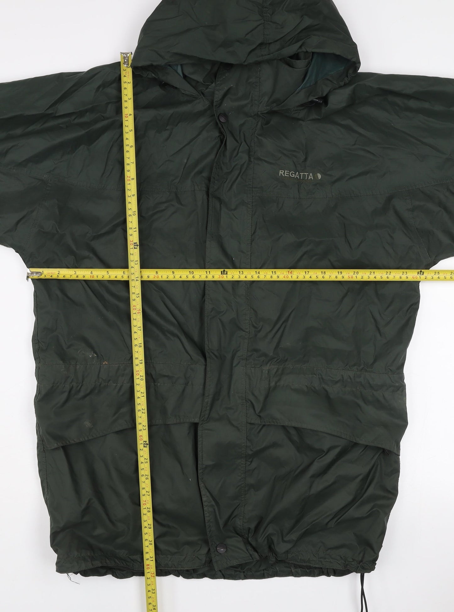 Regatta Men Green M Waterproof Hooded Rain Jacket Outdoor Coat
