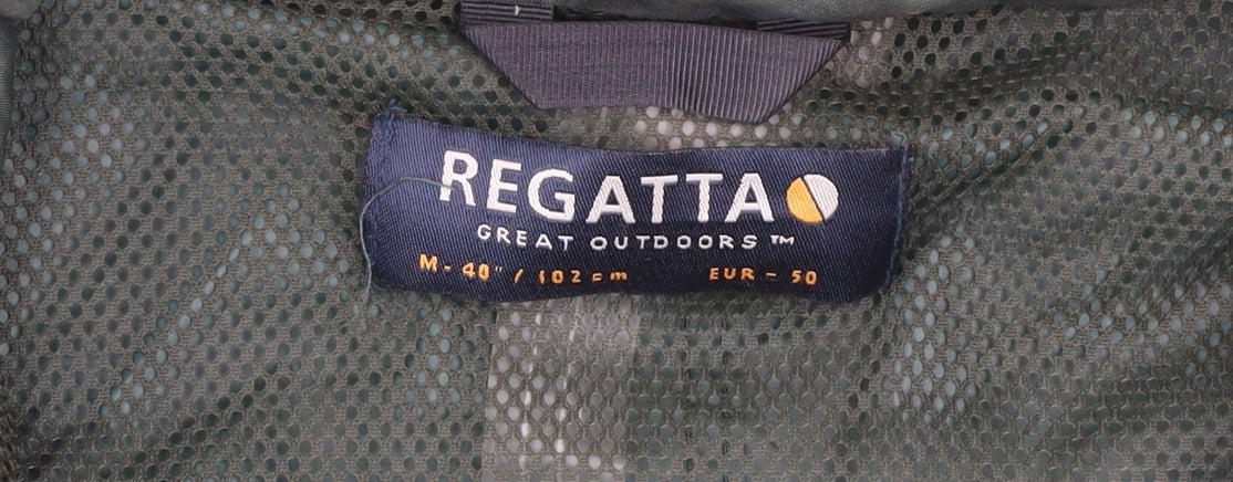 Regatta Men Green M Waterproof Hooded Rain Jacket Outdoor Coat