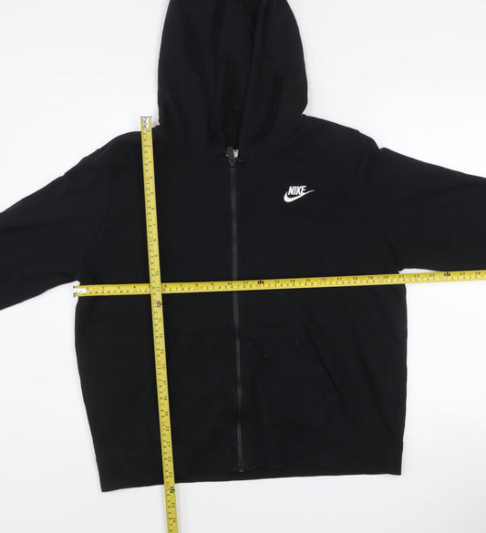 Nike Men's Black Full Zip Hooded Fleece Jacket Medium