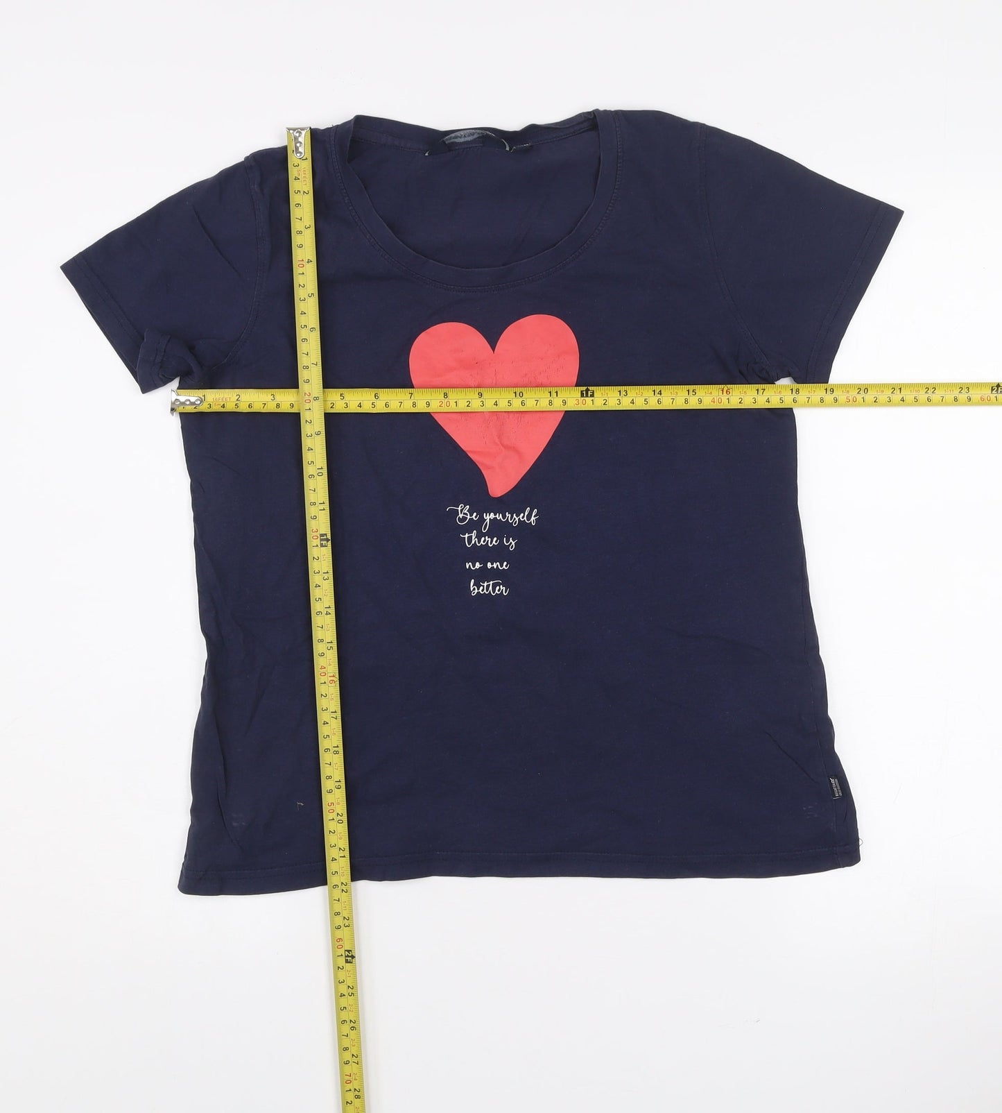 Regatta Womens Blue Heart Print Cotton T-Shirt Size 12