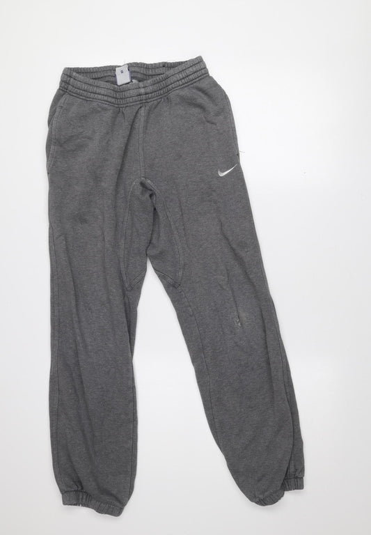 Nike Boys Grey XS Jogger Sweatpants Elastic Waist Activewear Trousers