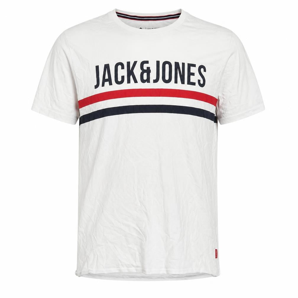 Mens UK Size L JACK & JONES White  Cotton T-Shirt