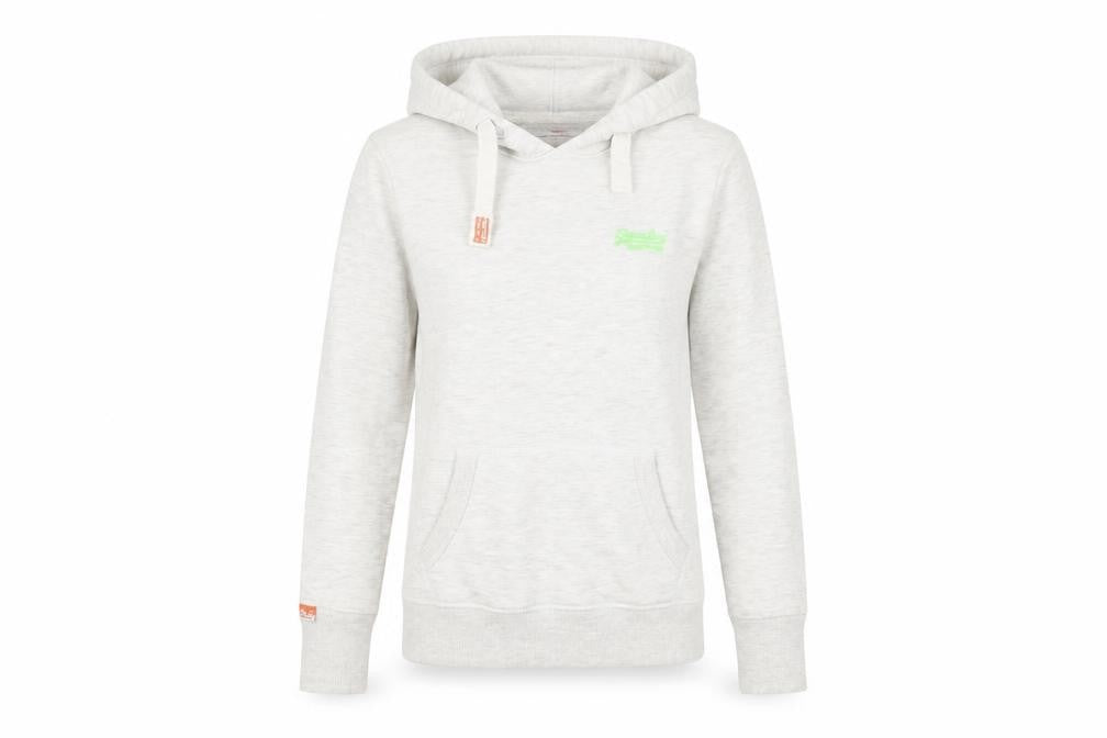 Womens UK XS Regular Superdry Grey Pullover Hoodie
