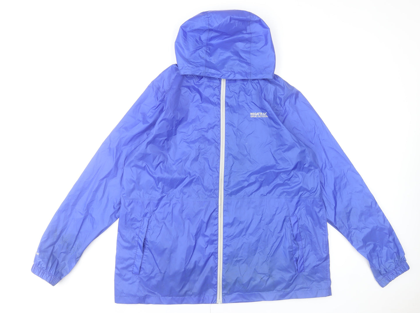 Regatta Womens Blue Waterproof Hooded Rain Jacket UK 20