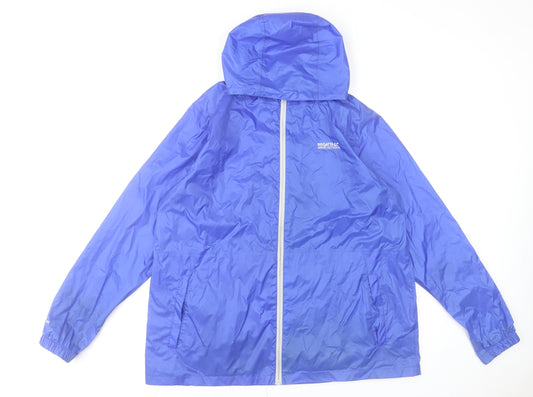 Regatta Womens Blue Waterproof Hooded Rain Jacket UK 20