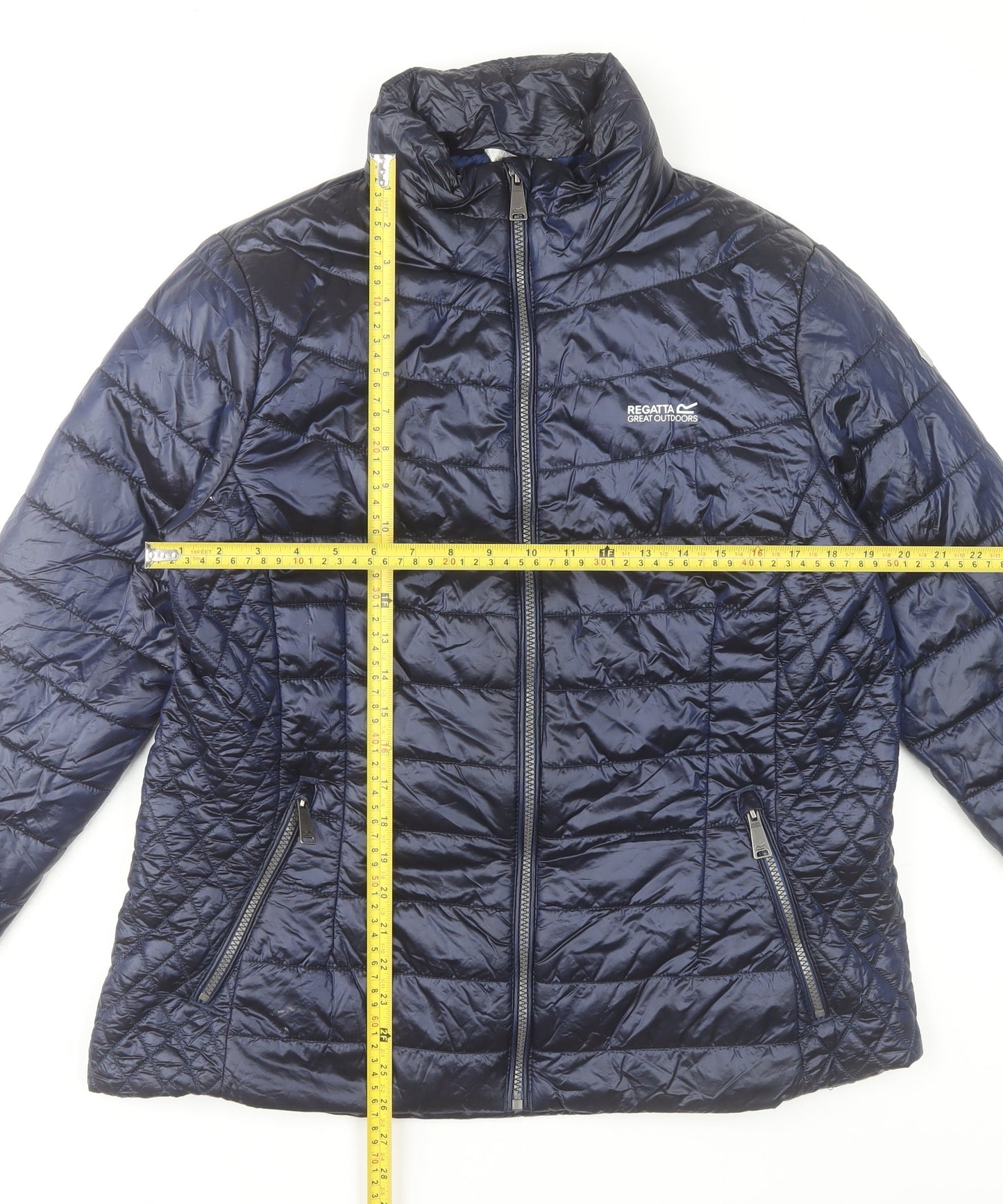 Regatta Womens Blue Quilted Puffer Jacket Size 18 Lightweight Zip Front